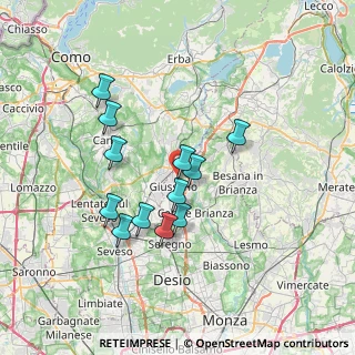 Mappa Via Generale Cantore, 20833 Giussano MB, Italia (6.08583)