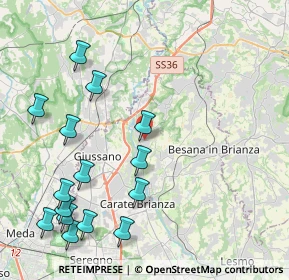 Mappa Via Passo Sella, 20836 Briosco MB, Italia (5.056)