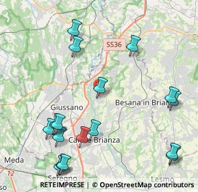 Mappa Via Passo Sella, 20836 Briosco MB, Italia (5.17353)