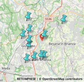 Mappa Via Passo Sella, 20836 Briosco MB, Italia (3.48)