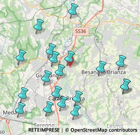 Mappa Via Passo Sella, 20836 Briosco MB, Italia (4.65684)