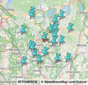 Mappa Via Passo Sella, 20836 Briosco MB, Italia (6.84)