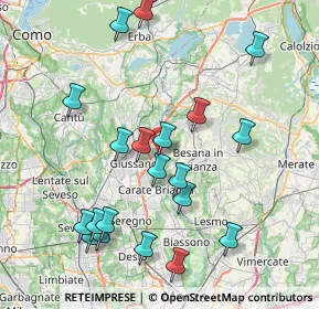 Mappa Via Passo Sella, 20836 Briosco MB, Italia (8.4555)