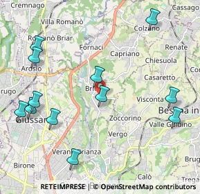 Mappa Via Passo Sella, 20836 Briosco MB, Italia (2.49083)