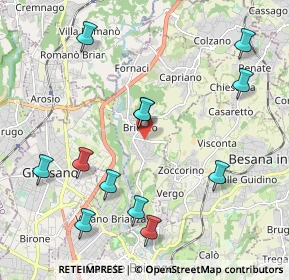 Mappa Via Passo Sella, 20836 Briosco MB, Italia (2.28)