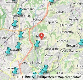 Mappa Via Passo Sella, 20836 Briosco MB, Italia (3.195)