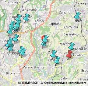 Mappa Via Passo Sella, 20836 Briosco MB, Italia (2.479)