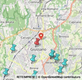Mappa Via San Damiano, 20833 Giussano MB, Italia (2.90636)