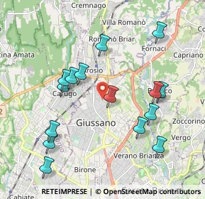 Mappa Via S. Damiano, 20833 Giussano MB, Italia (2.04067)