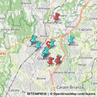 Mappa Via San Damiano, 20833 Giussano MB, Italia (1.33083)