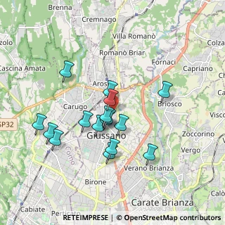 Mappa Via San Damiano, 20833 Giussano MB, Italia (1.57438)