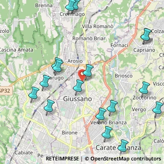 Mappa Via S. Damiano, 20833 Giussano MB, Italia (2.70176)