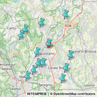 Mappa Via S. Damiano, 20833 Giussano MB, Italia (4.52385)