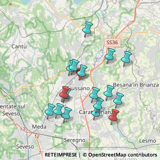 Mappa Via S. Damiano, 20833 Giussano MB, Italia (3.66824)