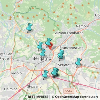 Mappa 24124 Bergamo BG, Italia (3.69917)