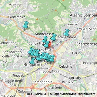 Mappa 24124 Bergamo BG, Italia (1.44867)
