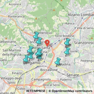 Mappa 24124 Bergamo BG, Italia (1.68167)