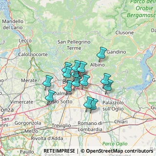 Mappa 24124 Bergamo BG, Italia (9.41667)