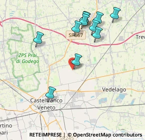 Mappa Via S. Floriano, 31050 Vedelago TV, Italia (4.16818)