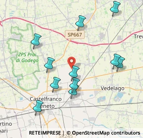 Mappa Via S. Floriano, 31050 Vedelago TV, Italia (4.09273)
