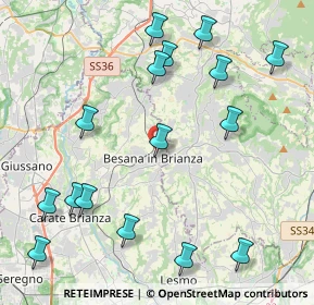 Mappa Via G. Salvemini, 20842 Besana In Brianza MB, Italia (4.975)