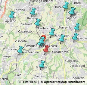 Mappa Via Gaetano Salvemini, 20842 Besana In Brianza MB, Italia (2.14267)
