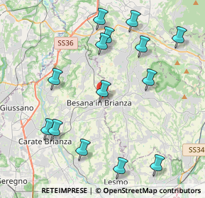 Mappa Via Gaetano Salvemini, 20842 Besana In Brianza MB, Italia (4.61429)