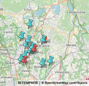 Mappa Via Gaetano Salvemini, 20842 Besana In Brianza MB, Italia (7.39643)