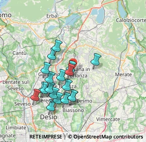Mappa Via S. Clemente, 20842 Besana In Brianza MB, Italia (6.72105)