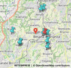 Mappa Via S. Clemente, 20842 Besana In Brianza MB, Italia (1.89273)