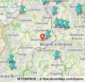 Mappa Via S. Clemente, 20842 Besana In Brianza MB, Italia (3.07813)