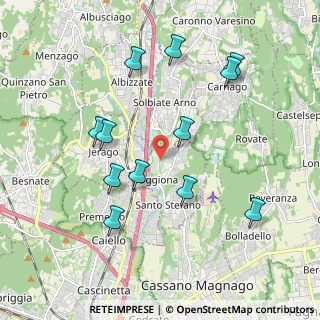 Mappa Via per Solbiate Arno, 21040 Oggiona Con Santo Stefano VA, Italia (1.98333)