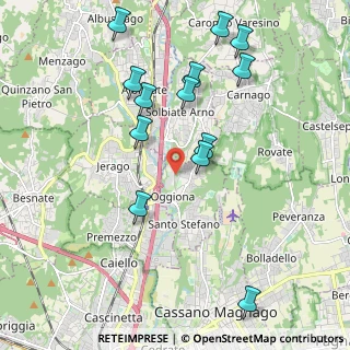 Mappa Via per Solbiate Arno, 21040 Oggiona Con Santo Stefano VA, Italia (2.13385)
