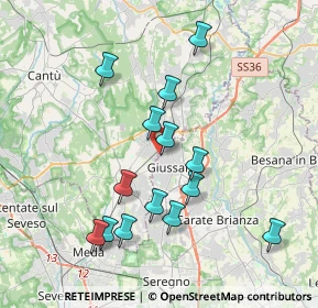 Mappa Via C. Battisti, 22060 Carugo CO, Italia (3.66571)