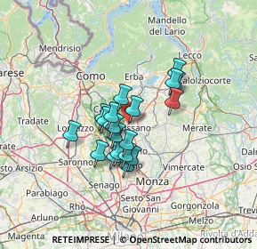 Mappa Via C. Battisti, 22060 Carugo CO, Italia (9.328)