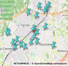 Mappa Via C. Battisti, 22060 Carugo CO, Italia (1.0535)