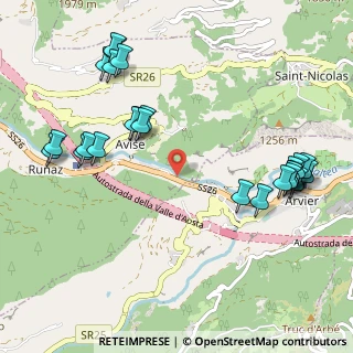 Mappa SS 26 della Valle d'Aosta, 11010 Arvier AO, Italia (1.228)