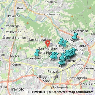 Mappa 24129 Bergamo BG, Italia (1.9535)