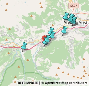 Mappa Strada Regionale, 11010 Aymavilles AO, Italia (3.63667)