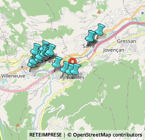 Mappa Strada Regionale, 11010 Aymavilles AO, Italia (1.534)