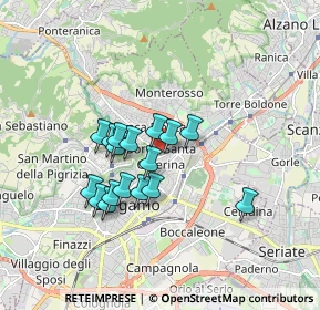 Mappa Borgo Santa Caterina, 24124 Bergamo BG, Italia (1.36471)