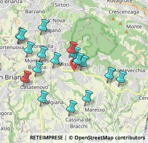 Mappa Via Cuzzi Giuseppe, 23873 Missaglia LC, Italia (1.89706)