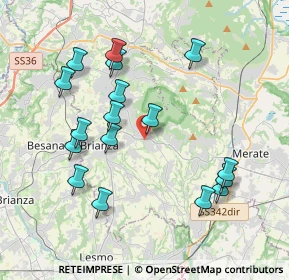 Mappa Via Cuzzi Giuseppe, 23873 Missaglia LC, Italia (3.93412)