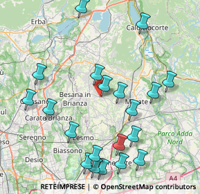 Mappa Via Cuzzi Giuseppe, 23873 Missaglia LC, Italia (9.23)