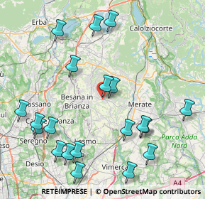 Mappa Via Cuzzi Giuseppe, 23873 Missaglia LC, Italia (9.6765)