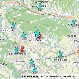 Mappa Via Ambrogio Fumagalli, 24039 Sotto il Monte Giovanni XXIII BG, Italia (2.57545)