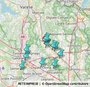 Mappa Via Felice Morandi, 21049 Tradate VA, Italia (5.78545)