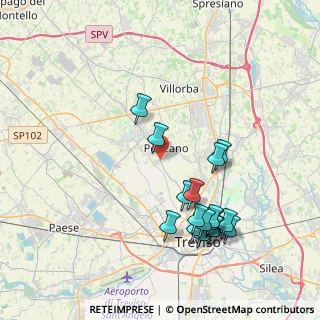 Mappa Via Roma, 31020 Ponzano Veneto TV, Italia (4.08588)