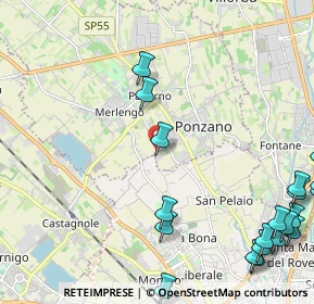 Mappa Strada di Ponzano, 31050 Ponzano Veneto TV, Italia (3.2045)