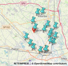 Mappa Strada di Ponzano, 31050 Ponzano Veneto TV, Italia (3.70111)